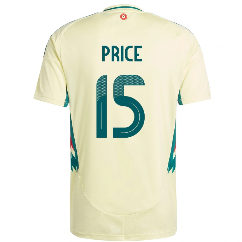 Danxen Uomo Maglia Galles Tom Price #15 Beige Giallo Kit Gara Away 24-26 Maglietta