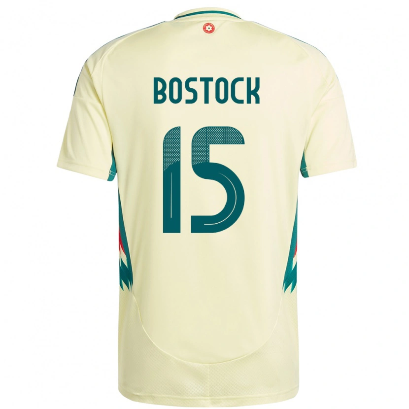 Danxen Uomo Maglia Galles Oliver Bostock #15 Beige Giallo Kit Gara Away 24-26 Maglietta