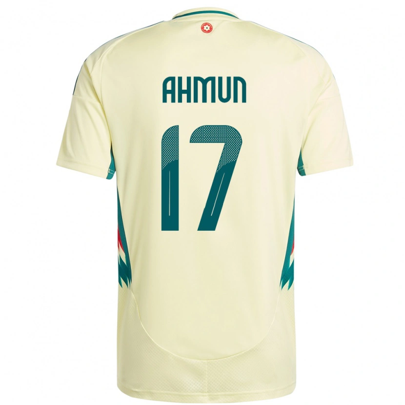 Danxen Uomo Maglia Galles Ben Ahmun #17 Beige Giallo Kit Gara Away 24-26 Maglietta