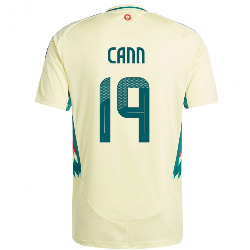 Danxen Uomo Maglia Galles Ethan Cann #19 Beige Giallo Kit Gara Away 24-26 Maglietta