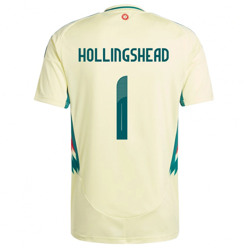 Danxen Uomo Maglia Galles Ronnie Hollingshead #1 Beige Giallo Kit Gara Away 24-26 Maglietta