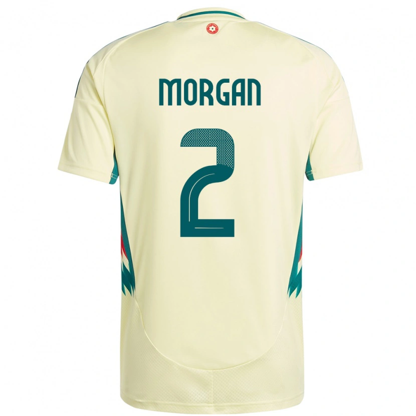 Danxen Uomo Maglia Galles Ffion Morgan #2 Beige Giallo Kit Gara Away 24-26 Maglietta