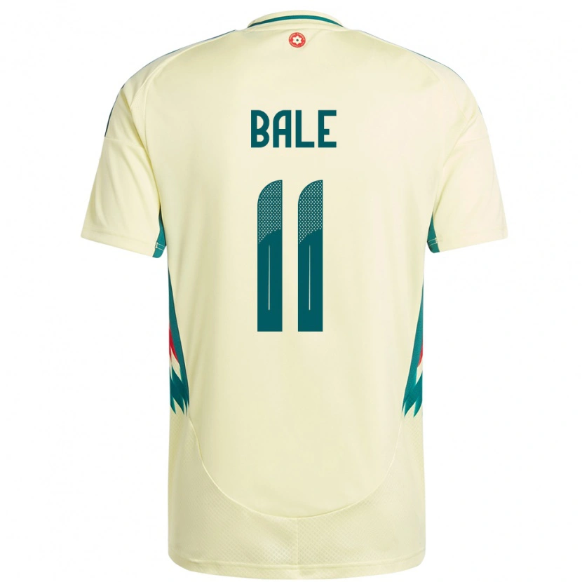Danxen Uomo Maglia Galles Gareth Bale #11 Beige Giallo Kit Gara Away 24-26 Maglietta