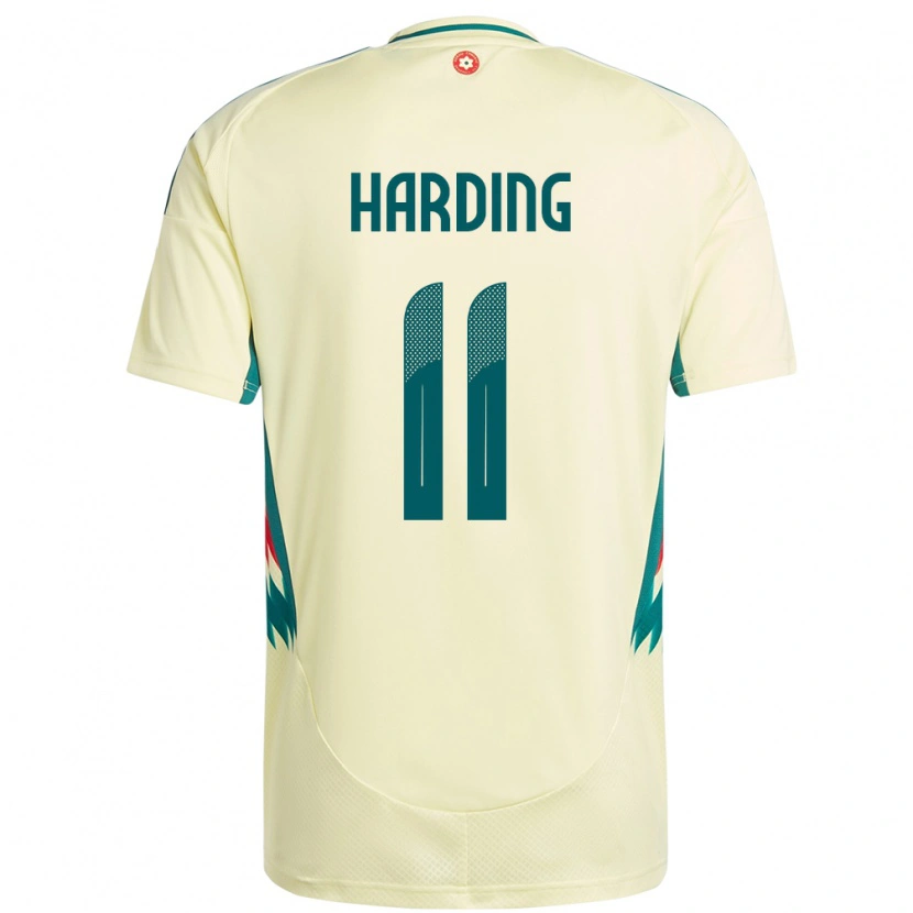 Danxen Uomo Maglia Galles Natasha Harding #11 Beige Giallo Kit Gara Away 24-26 Maglietta