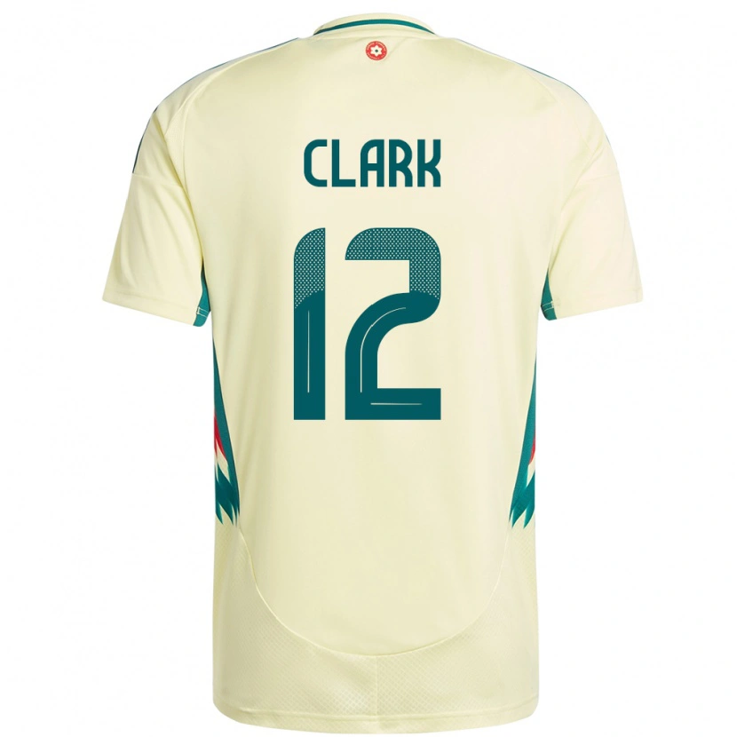 Danxen Uomo Maglia Galles Olivia Clark #12 Beige Giallo Kit Gara Away 24-26 Maglietta