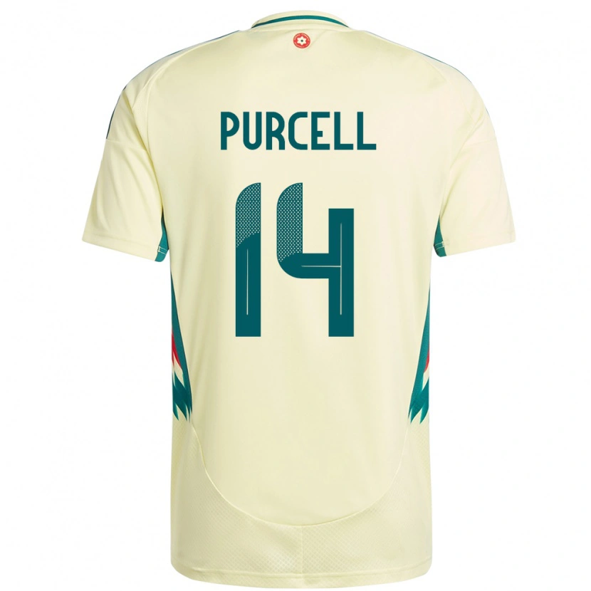 Danxen Uomo Maglia Galles Benjamin Purcell #14 Beige Giallo Kit Gara Away 24-26 Maglietta