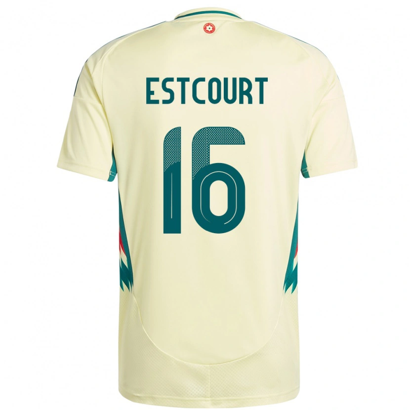 Danxen Uomo Maglia Galles Charlotte Estcourt #16 Beige Giallo Kit Gara Away 24-26 Maglietta