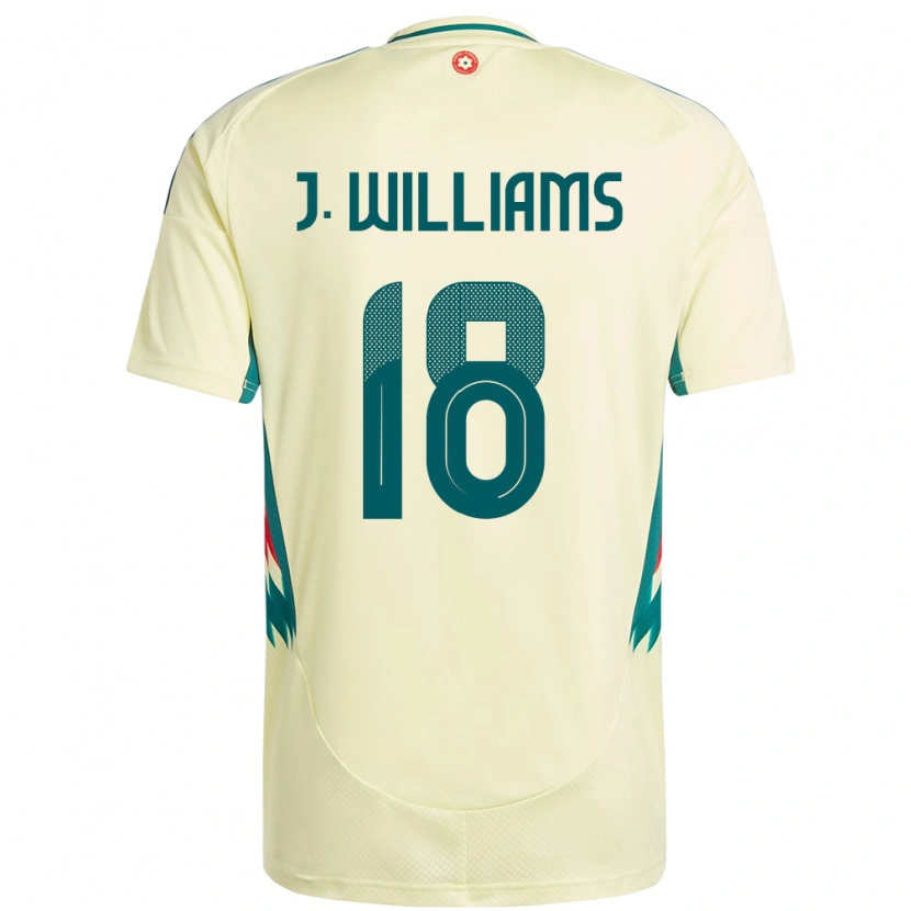 Danxen Uomo Maglia Galles Jonathan Williams #18 Beige Giallo Kit Gara Away 24-26 Maglietta