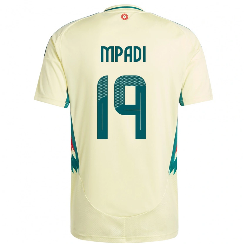 Danxen Uomo Maglia Galles Japhet Mpadi #19 Beige Giallo Kit Gara Away 24-26 Maglietta