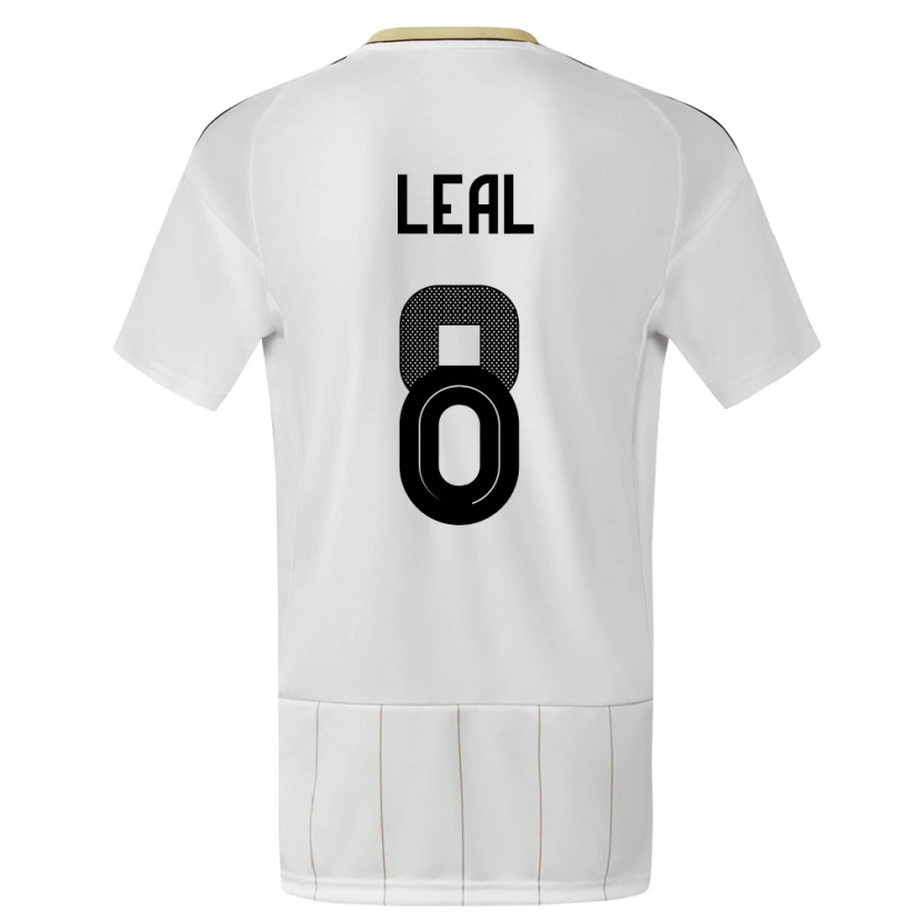 Danxen Uomo Maglia Costa Rica Randall Leal #8 Bianco Kit Gara Away 24-26 Maglietta