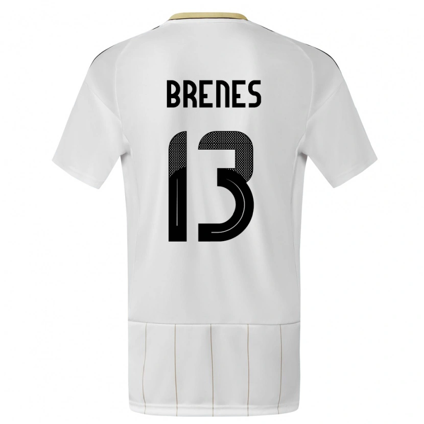 Danxen Uomo Maglia Costa Rica Jefferson Brenes #13 Bianco Kit Gara Away 24-26 Maglietta