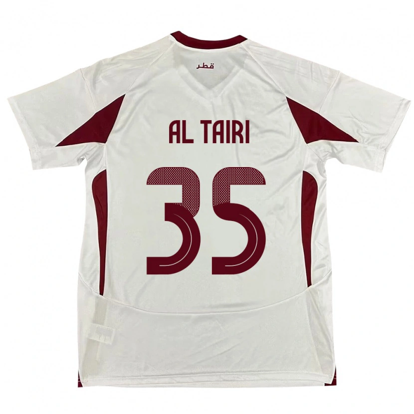 Danxen Uomo Maglia Qatar Osamah Al Tairi #35 Bianco Kit Gara Away 24-26 Maglietta