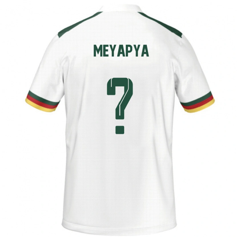 Danxen Uomo Maglia Camerun Blondon Meyapya #0 Bianco Kit Gara Away 24-26 Maglietta