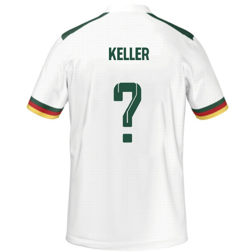 Danxen Uomo Maglia Camerun Stephane Keller #0 Bianco Kit Gara Away 24-26 Maglietta