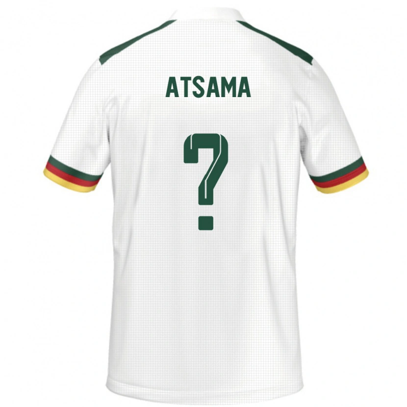 Danxen Uomo Maglia Camerun Franck Atsama #0 Bianco Kit Gara Away 24-26 Maglietta