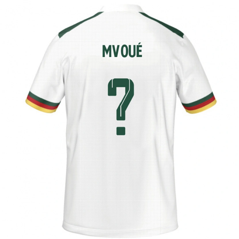 Danxen Uomo Maglia Camerun Steve Mvoué #0 Bianco Kit Gara Away 24-26 Maglietta