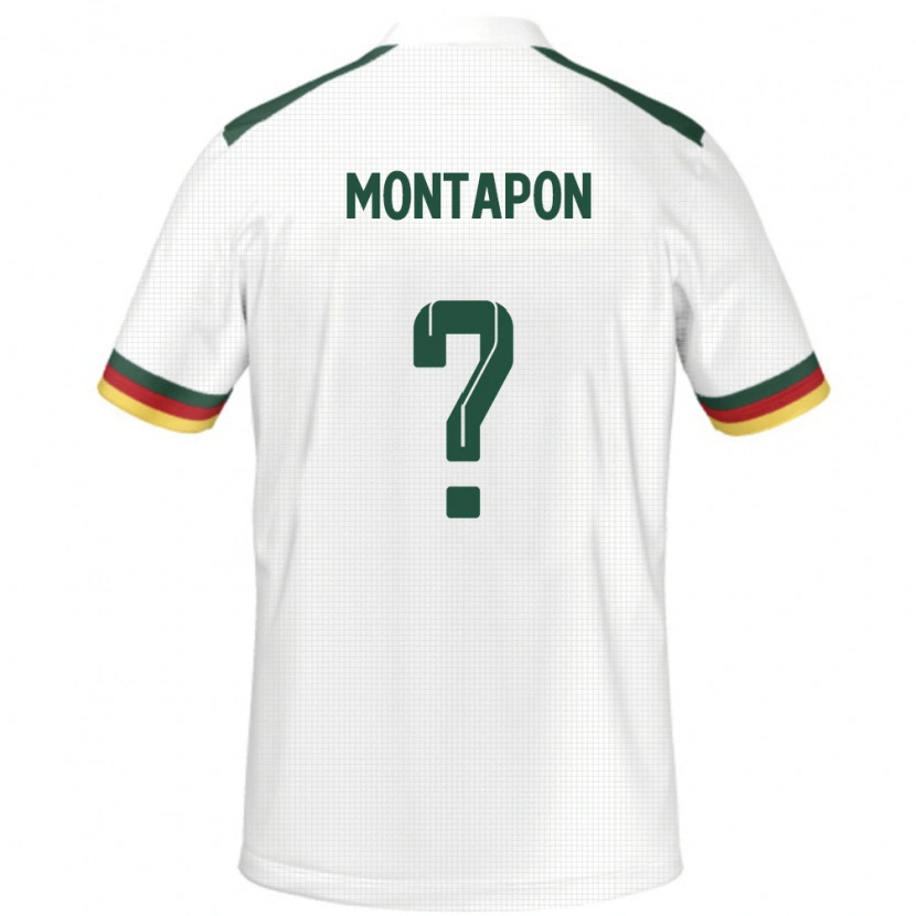 Danxen Uomo Maglia Camerun Fadil Montapon #0 Bianco Kit Gara Away 24-26 Maglietta