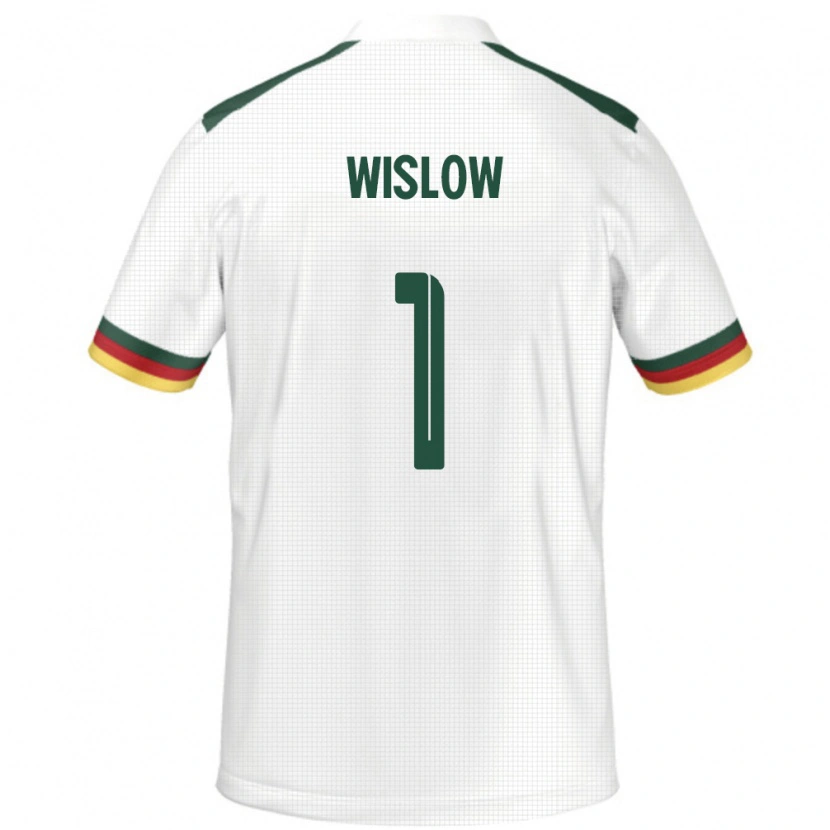 Danxen Uomo Maglia Camerun Hecube Wislow #1 Bianco Kit Gara Away 24-26 Maglietta