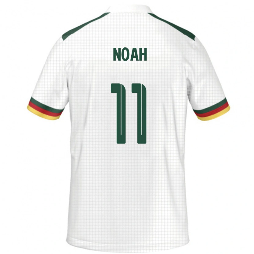 Danxen Uomo Maglia Camerun Yanick Noah #11 Bianco Kit Gara Away 24-26 Maglietta
