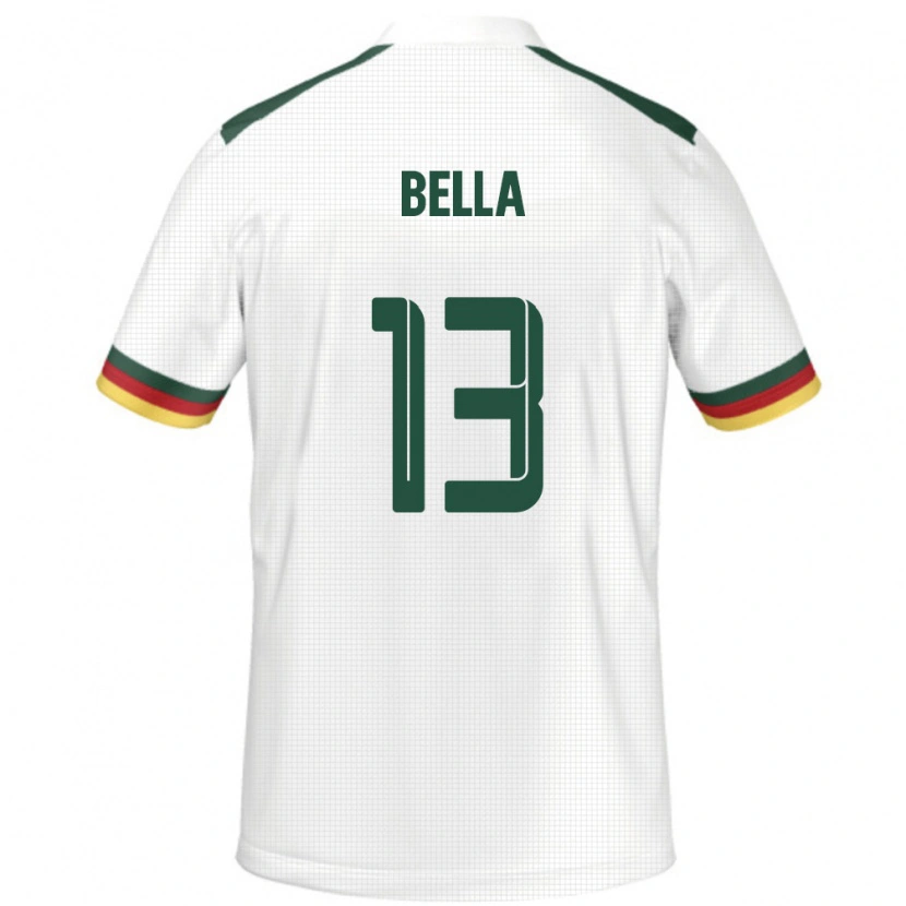 Danxen Uomo Maglia Camerun Rose Bella #13 Bianco Kit Gara Away 24-26 Maglietta