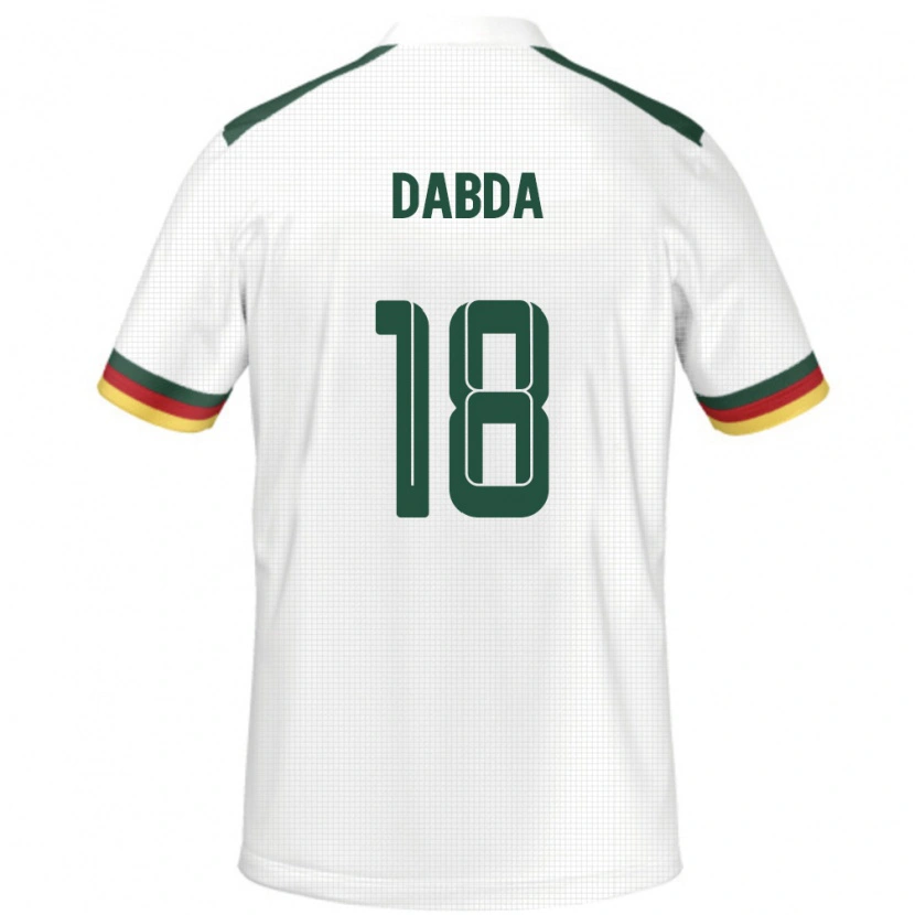 Danxen Uomo Maglia Camerun Claudia Dabda #18 Bianco Kit Gara Away 24-26 Maglietta