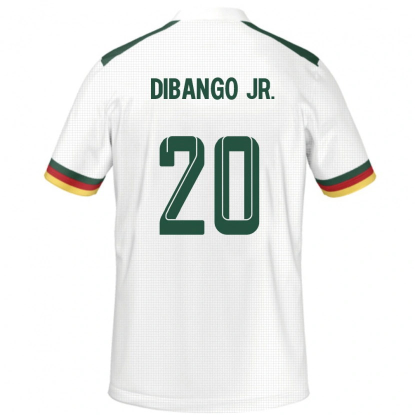 Danxen Uomo Maglia Camerun Yvan Dibango #20 Bianco Kit Gara Away 24-26 Maglietta