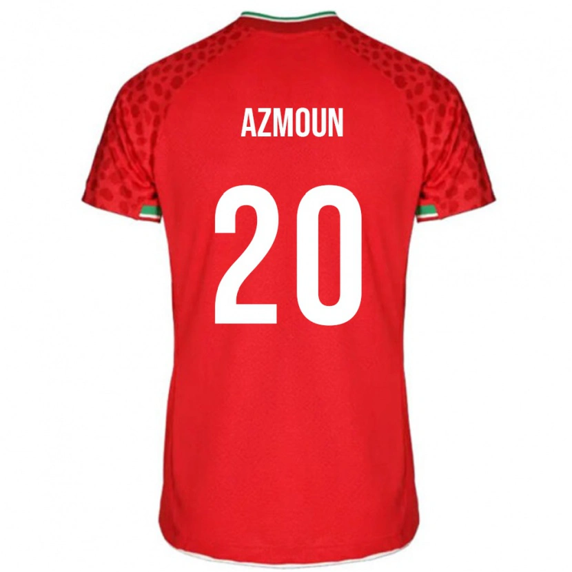 Danxen Uomo Maglia Iran Sardar Azmoun #20 Rosso Kit Gara Away 24-26 Maglietta
