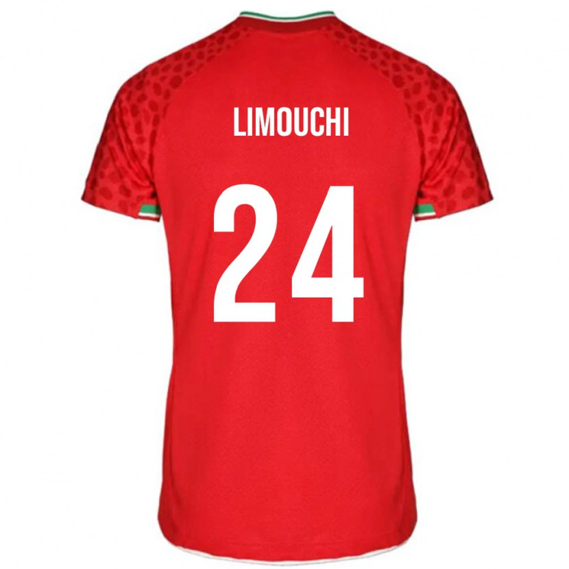 Danxen Uomo Maglia Iran Mehdi Limouchi #24 Rosso Kit Gara Away 24-26 Maglietta