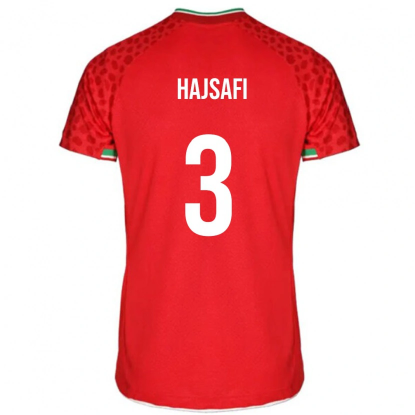 Danxen Uomo Maglia Iran Ehsan Hajsafi #3 Rosso Kit Gara Away 24-26 Maglietta