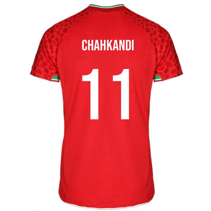 Danxen Uomo Maglia Iran Samaneh Chahkandi #11 Rosso Kit Gara Away 24-26 Maglietta