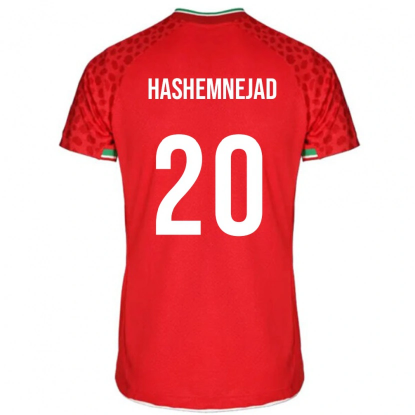 Danxen Uomo Maglia Iran Mehdi Hashemnejad #20 Rosso Kit Gara Away 24-26 Maglietta