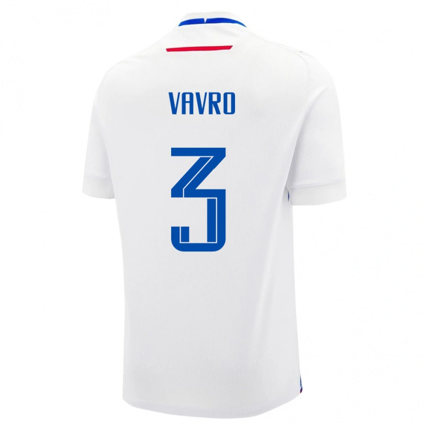 Danxen Uomo Maglia Slovacchia Denis Vavro #3 Bianco Kit Gara Away 24-26 Maglietta