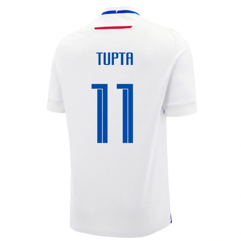 Danxen Uomo Maglia Slovacchia Lubomir Tupta #11 Bianco Kit Gara Away 24-26 Maglietta