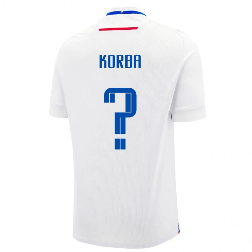Danxen Uomo Maglia Slovacchia Rastislav Korba #0 Bianco Kit Gara Away 24-26 Maglietta