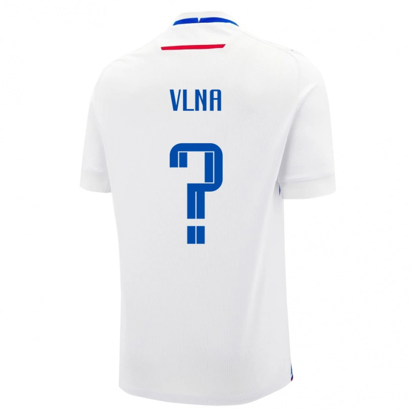 Danxen Uomo Maglia Slovacchia Simon Vlna #0 Bianco Kit Gara Away 24-26 Maglietta