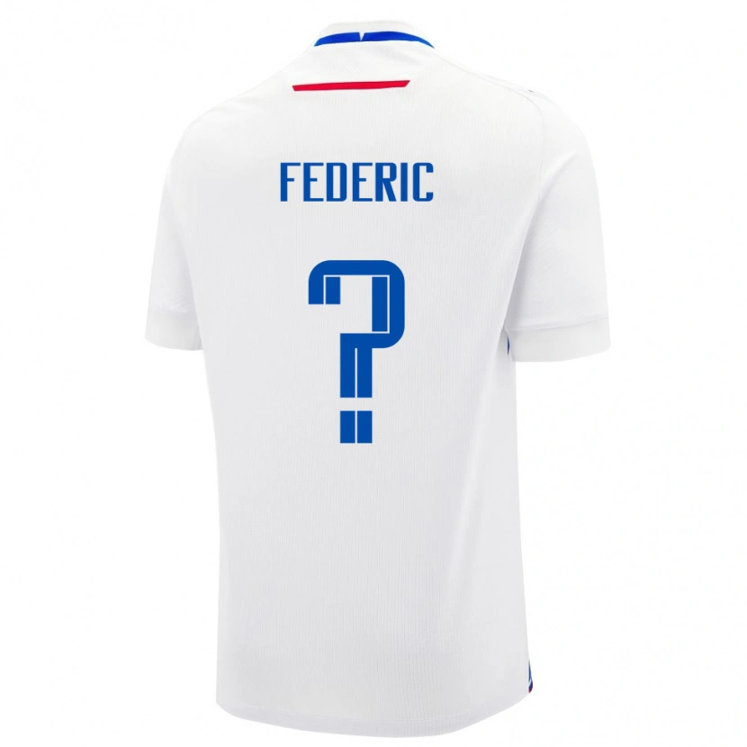 Danxen Uomo Maglia Slovacchia Filip Federic #0 Bianco Kit Gara Away 24-26 Maglietta