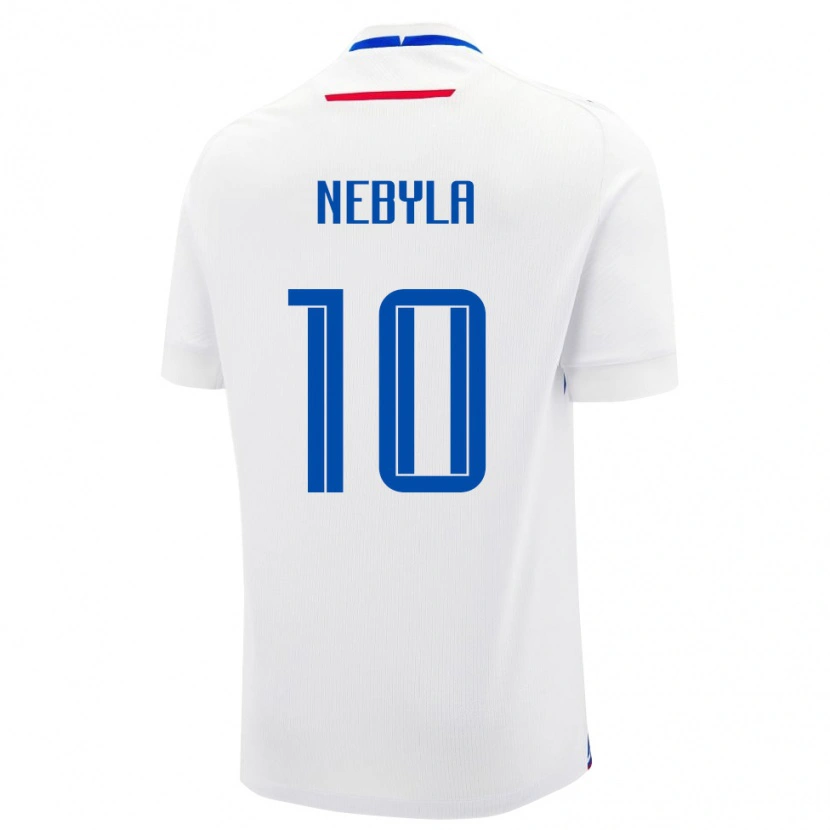 Danxen Uomo Maglia Slovacchia Sebastian Nebyla #10 Bianco Kit Gara Away 24-26 Maglietta