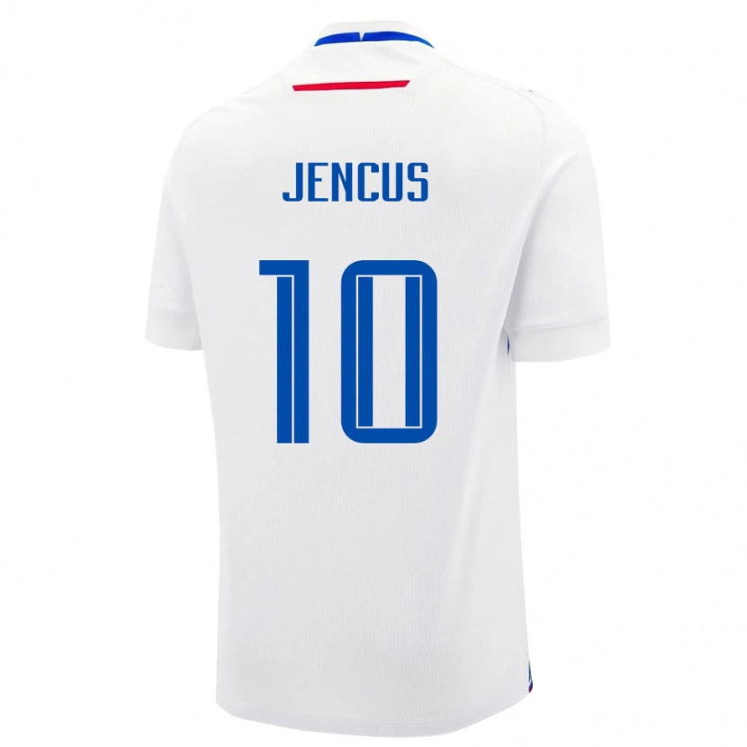 Danxen Uomo Maglia Slovacchia Martin Jencus #10 Bianco Kit Gara Away 24-26 Maglietta
