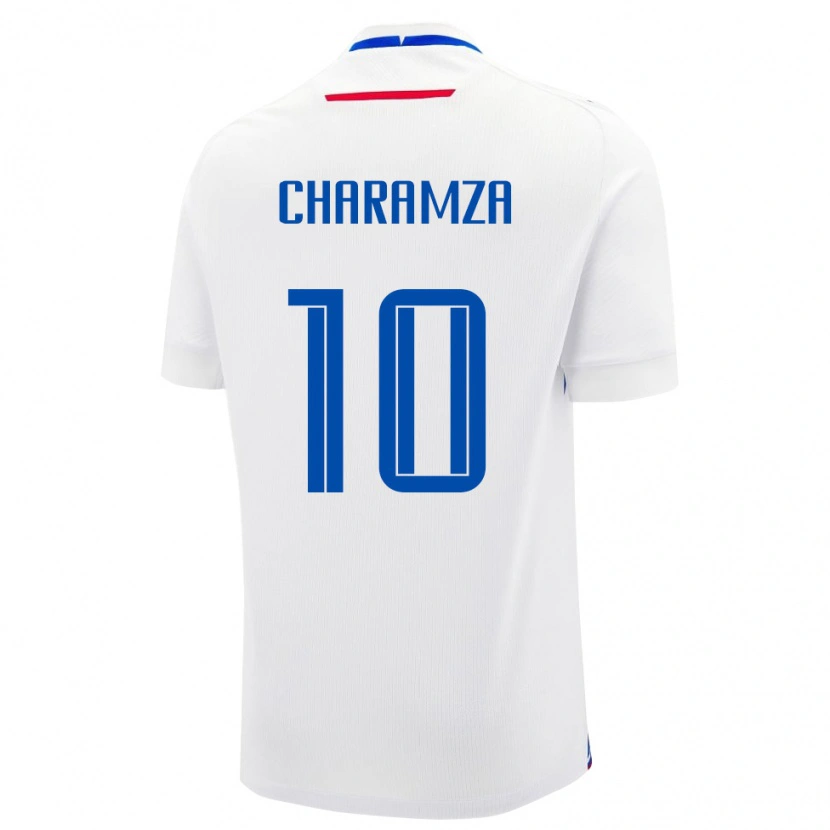 Danxen Uomo Maglia Slovacchia Mario Charamza #10 Bianco Kit Gara Away 24-26 Maglietta