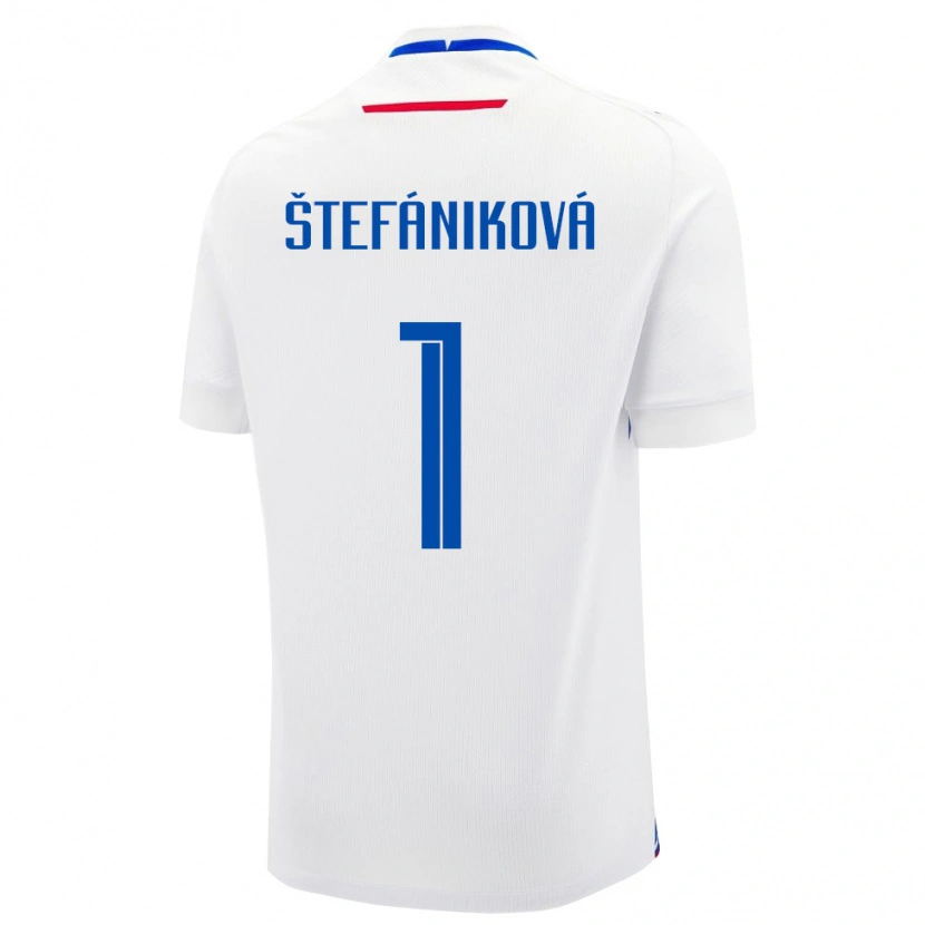 Danxen Uomo Maglia Slovacchia Marína Štefániková #1 Bianco Kit Gara Away 24-26 Maglietta