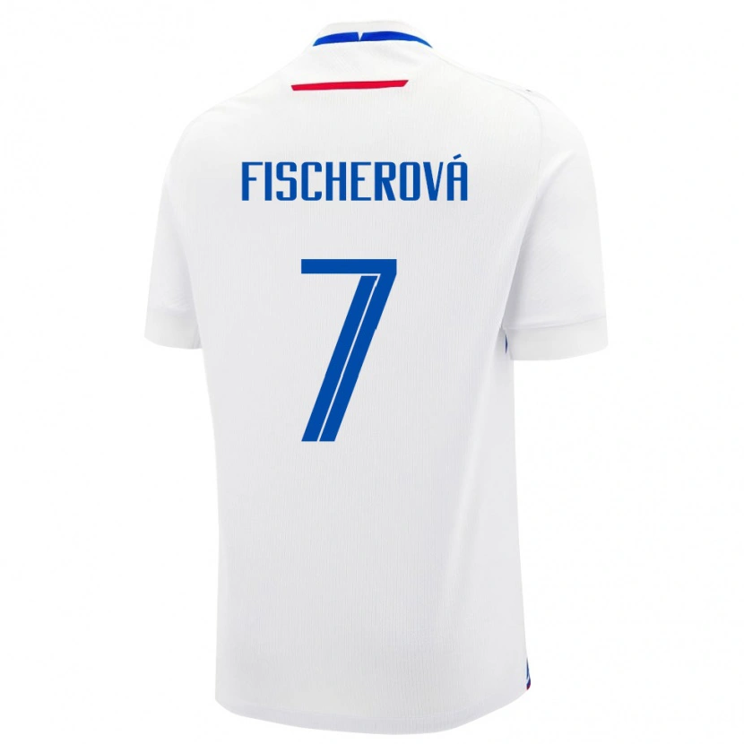 Danxen Uomo Maglia Slovacchia Patrícia Fischerová #7 Bianco Kit Gara Away 24-26 Maglietta