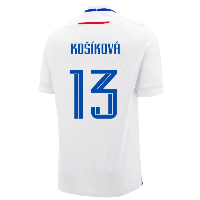 Danxen Uomo Maglia Slovacchia Kristína Košíková #13 Bianco Kit Gara Away 24-26 Maglietta