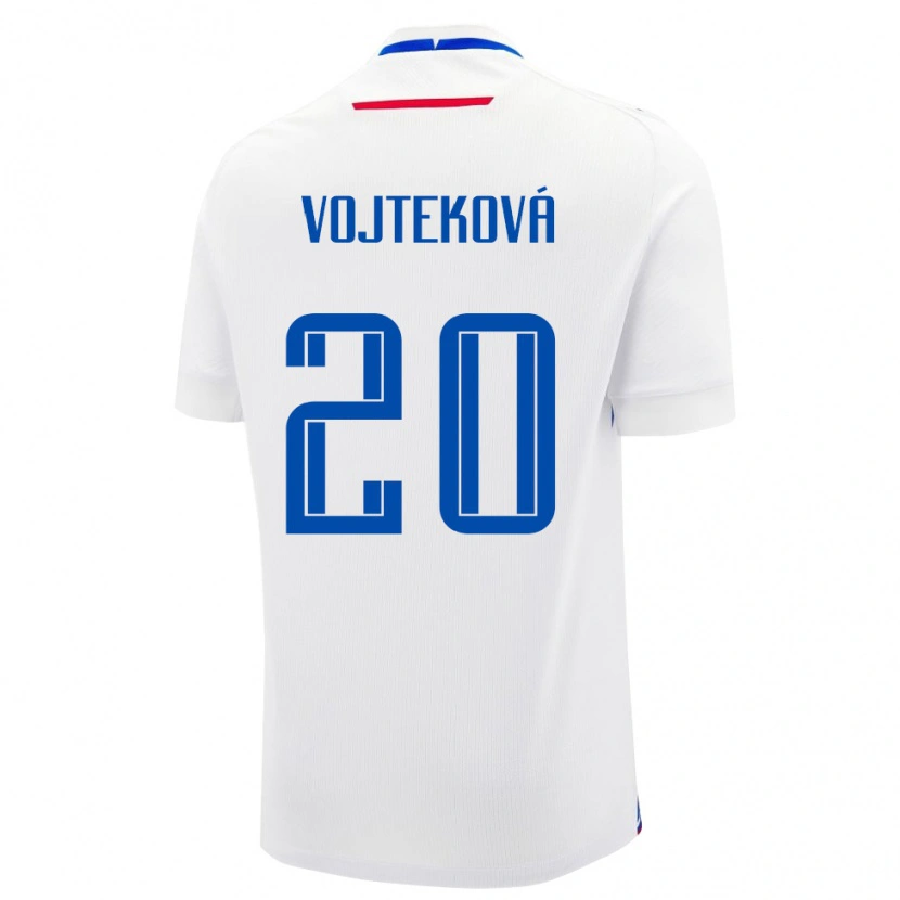 Danxen Uomo Maglia Slovacchia Jana Vojteková #20 Bianco Kit Gara Away 24-26 Maglietta