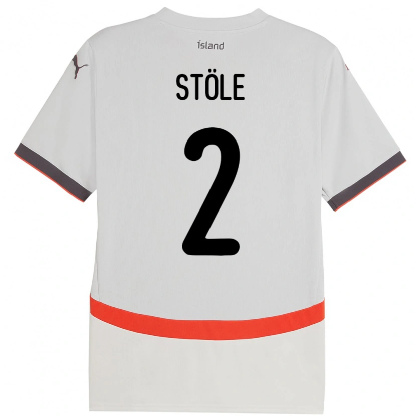 Danxen Uomo Maglia Islanda Ingimar Torbjörnsson Stöle #2 Bianco Kit Gara Away 24-26 Maglietta