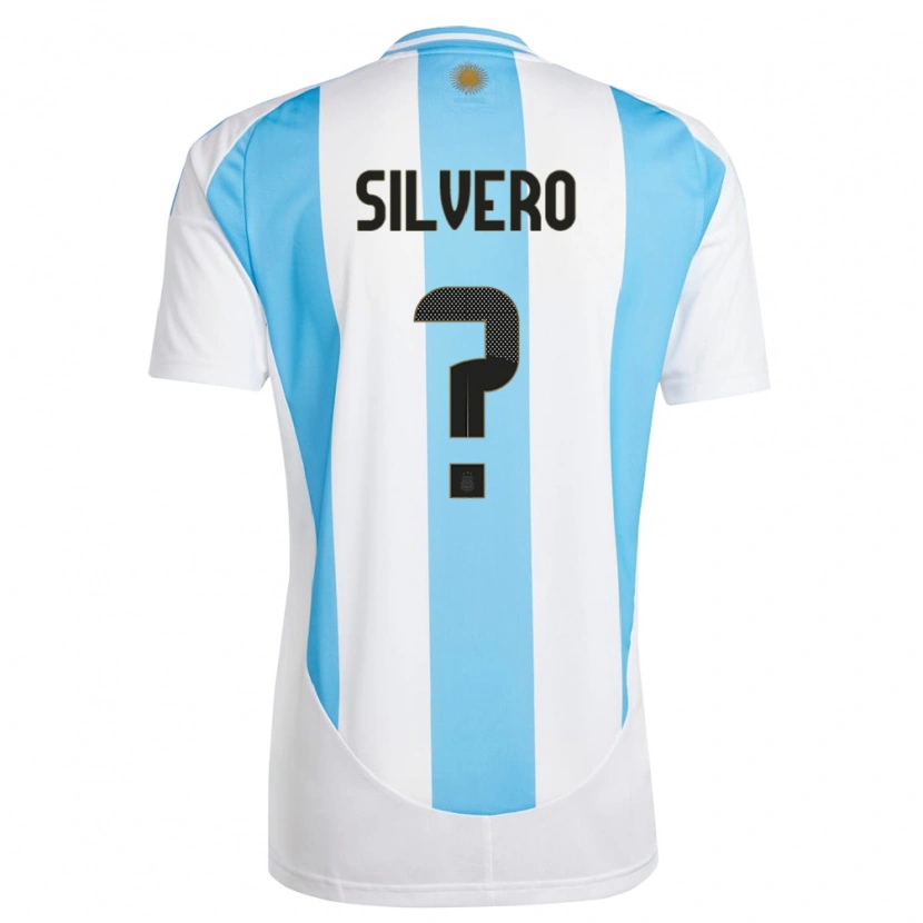Danxen Donna Maglia Argentina Thiago Silvero #0 Bianco Blu Kit Gara Home 24-26 Maglietta