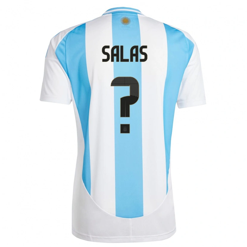 Danxen Donna Maglia Argentina Joaquin Salas #0 Bianco Blu Kit Gara Home 24-26 Maglietta