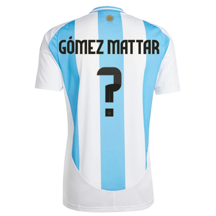 Danxen Donna Maglia Argentina Jerónimo Gómez Mattar #0 Bianco Blu Kit Gara Home 24-26 Maglietta