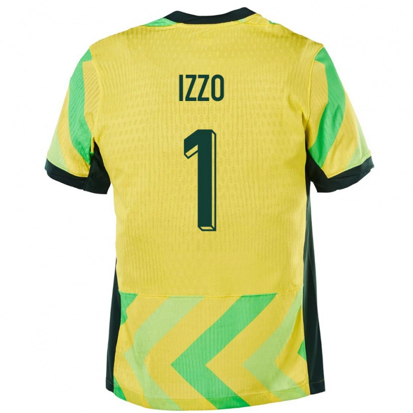 Danxen Donna Maglia Australia Paul Izzo #1 Oro Kit Gara Home 24-26 Maglietta