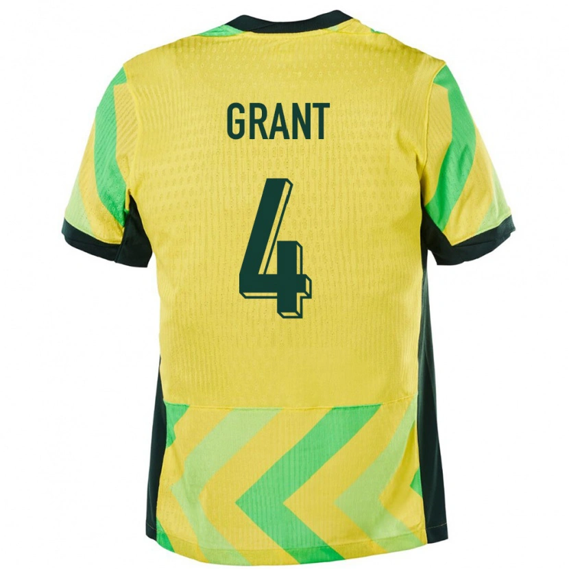 Danxen Donna Maglia Australia Rhyan Grant #4 Oro Kit Gara Home 24-26 Maglietta