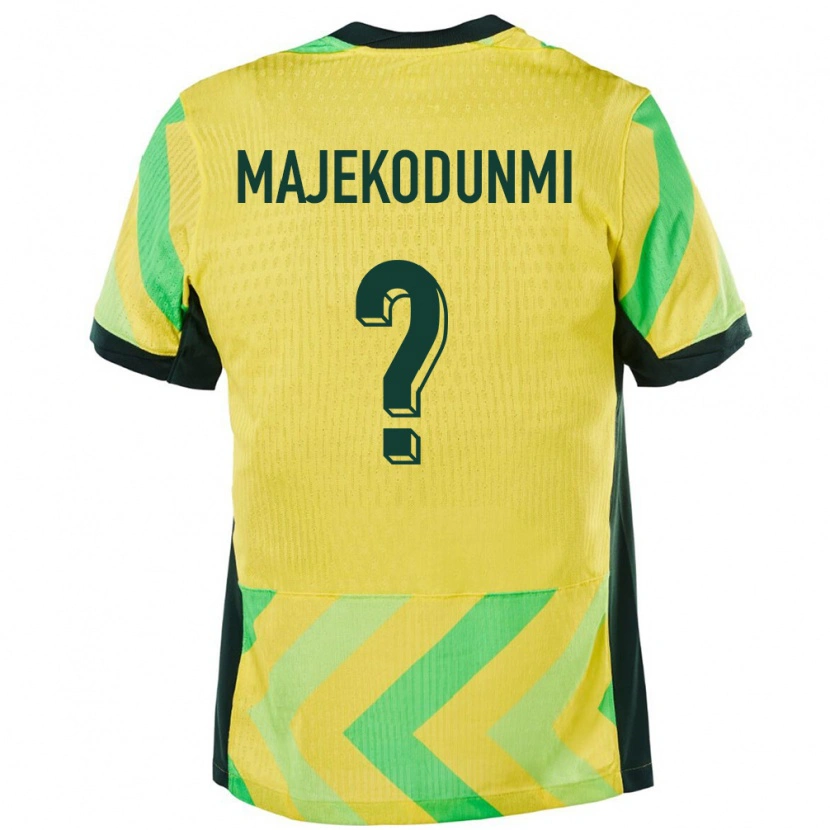 Danxen Donna Maglia Australia Kaelan Majekodunmi #0 Oro Kit Gara Home 24-26 Maglietta